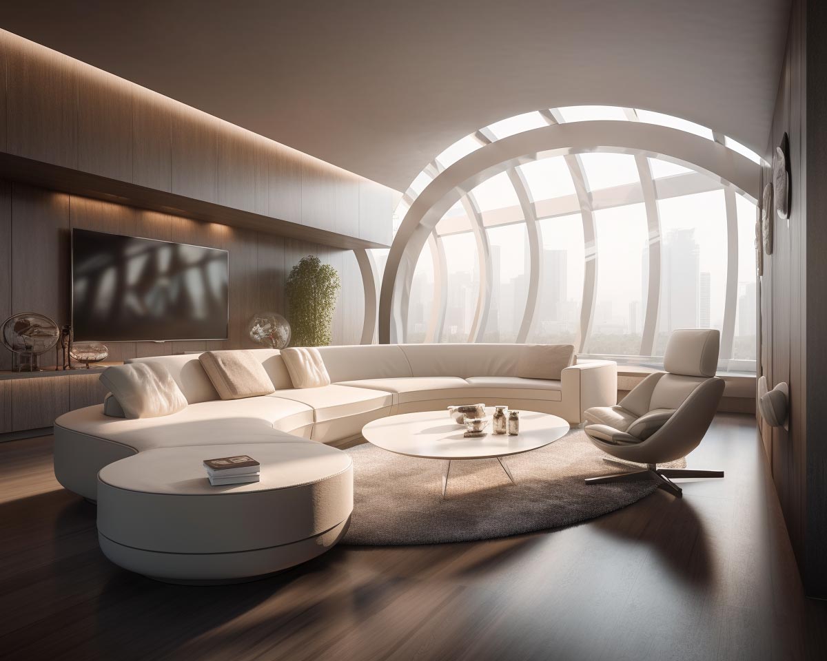 Futuristic Architectural Design, Living Room